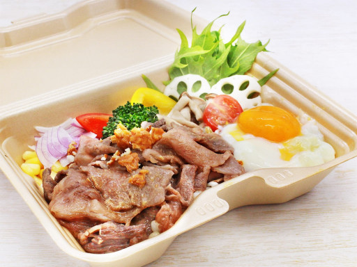 牛焼肉のガーリック豚骨ソース